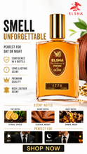 Load image into Gallery viewer, ELSHA Cologne 1776 – Original Long‑Lasting Leather &amp; Spice Fragrance (4 oz / 8 oz)
