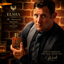 Load image into Gallery viewer, ELSHA Cologne 1776 – Original Long‑Lasting Leather &amp; Spice Fragrance (4 oz / 8 oz)
