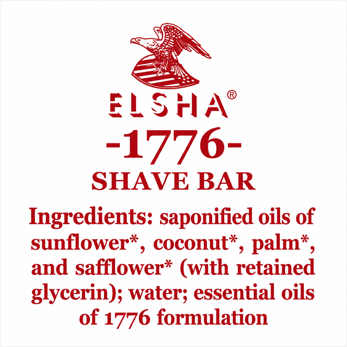 ELSHA GLYCERINE SHAVE BAR 1776 3 PACK